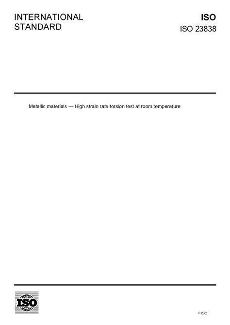 compression and torsion testing international standards|ISO 23838:2022 .